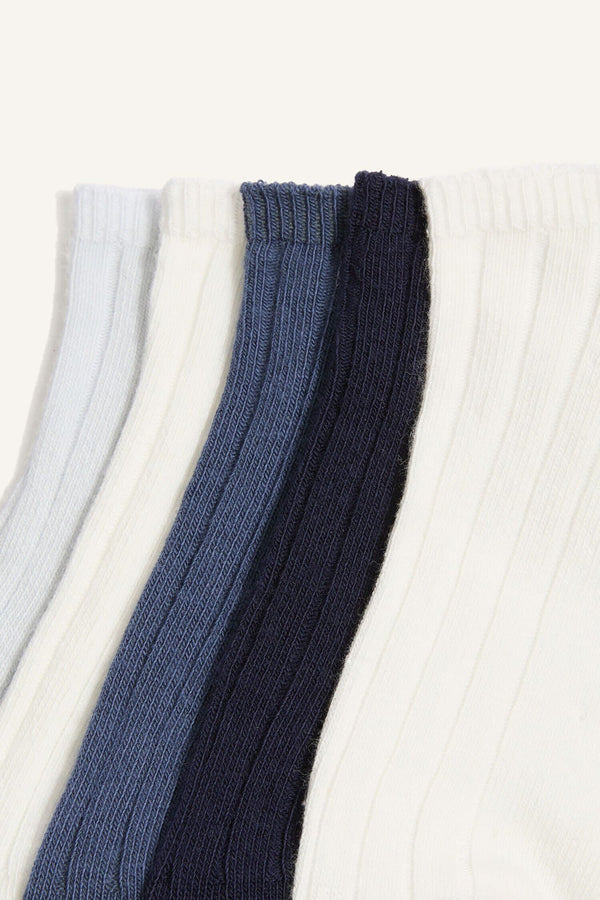 5 Pack Cotton Booties Socks Girl