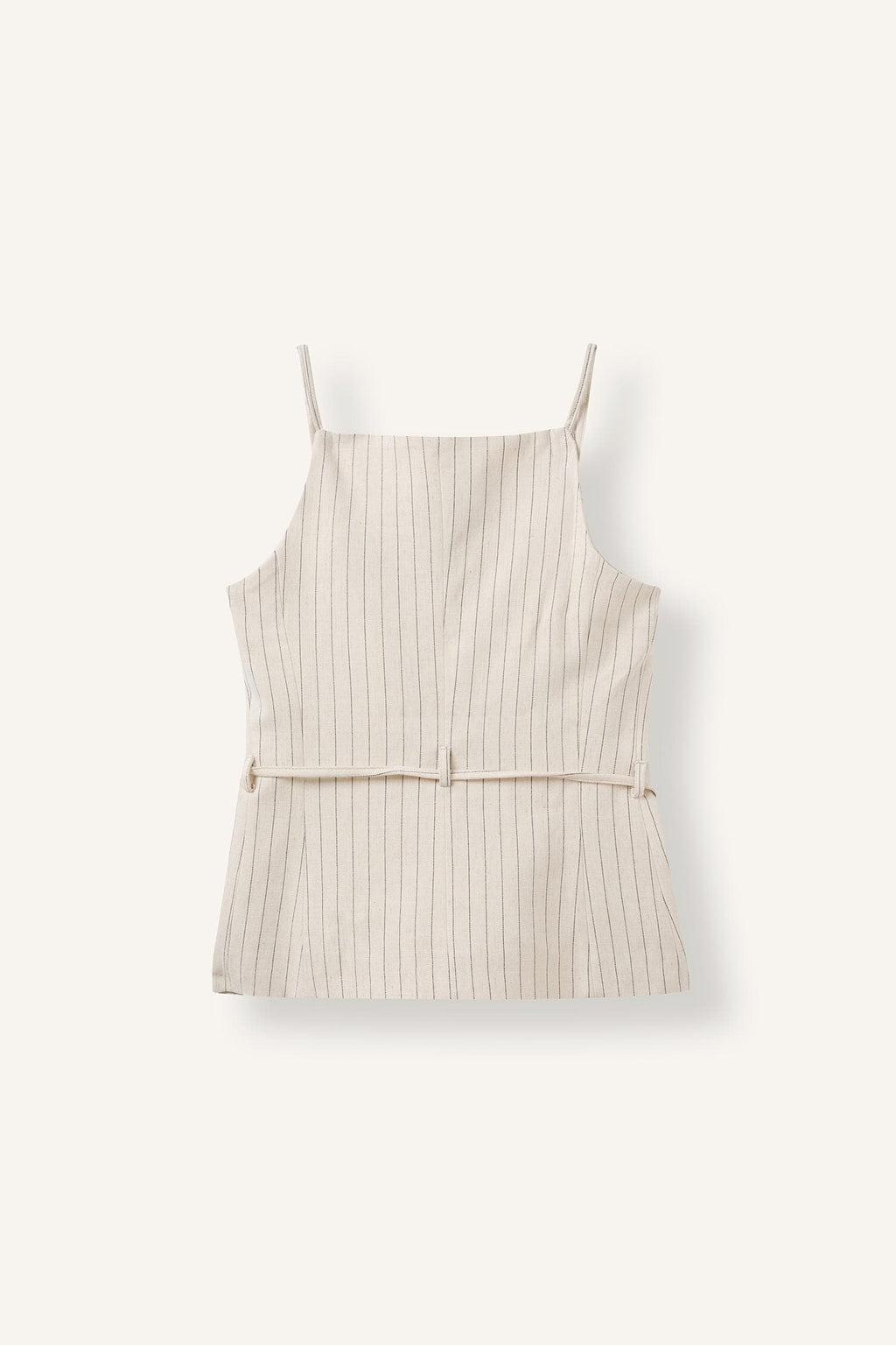 Linen Blend StrappyStriped Vest