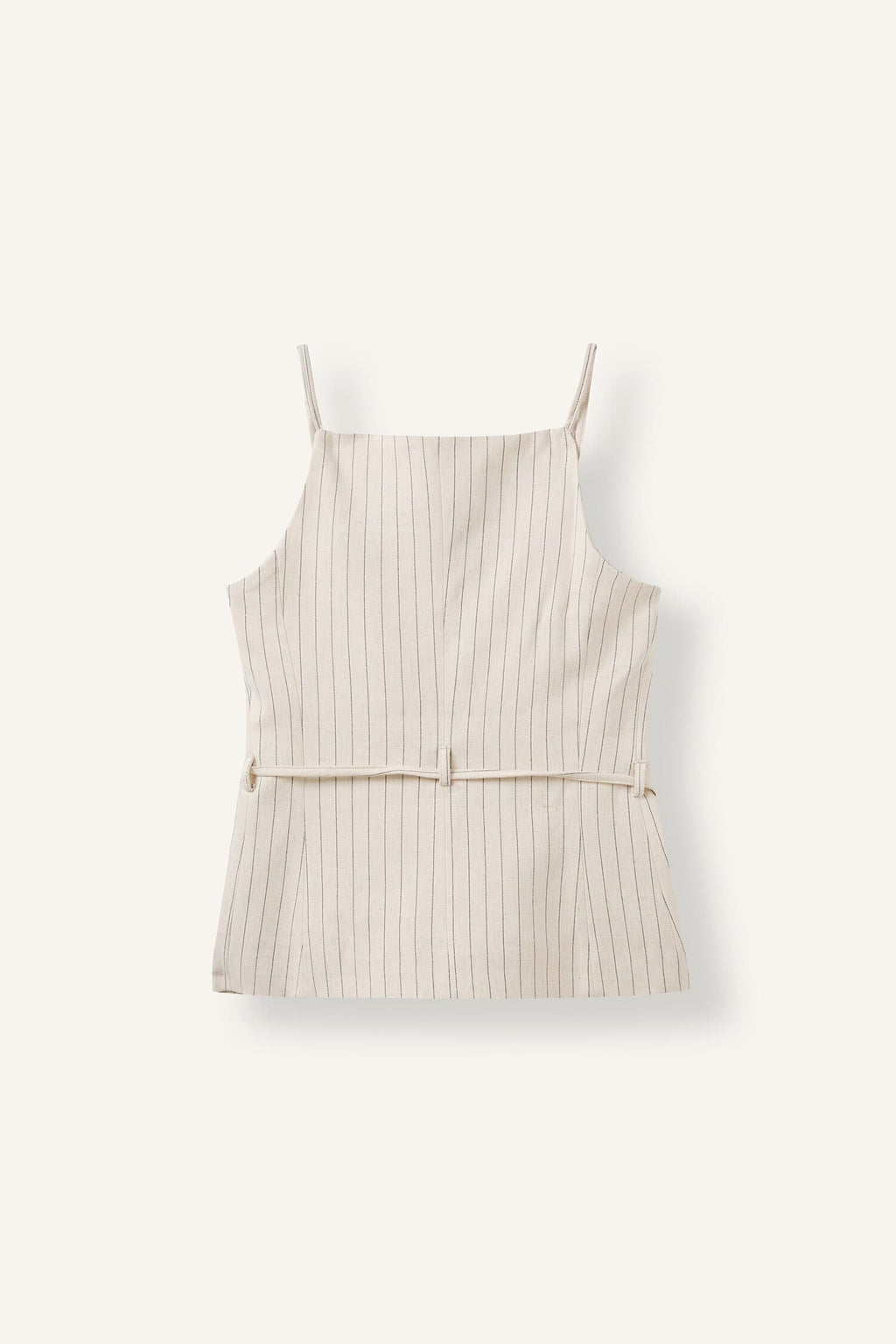 Linen Blend StrappyStriped Vest