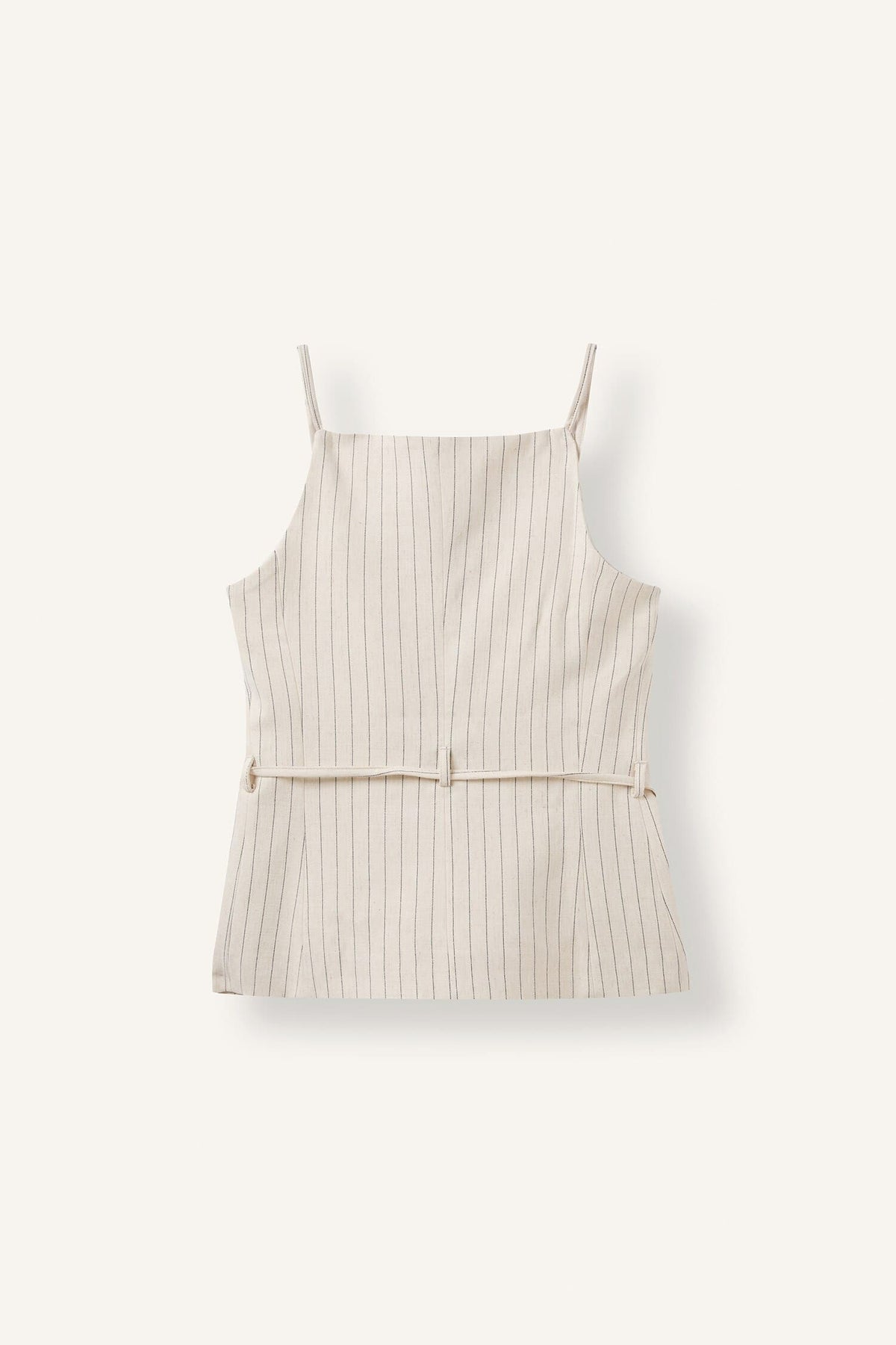 Linen Blend StrappyStriped Vest