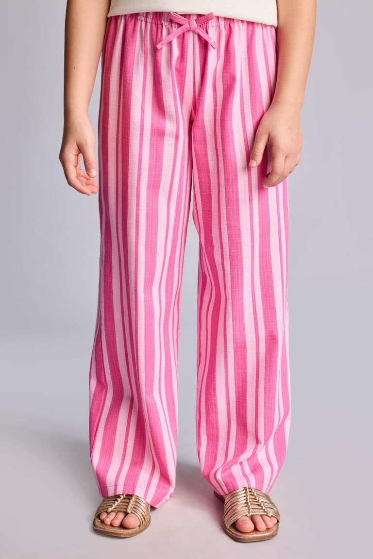 Wide Leg Striped Pants Girl