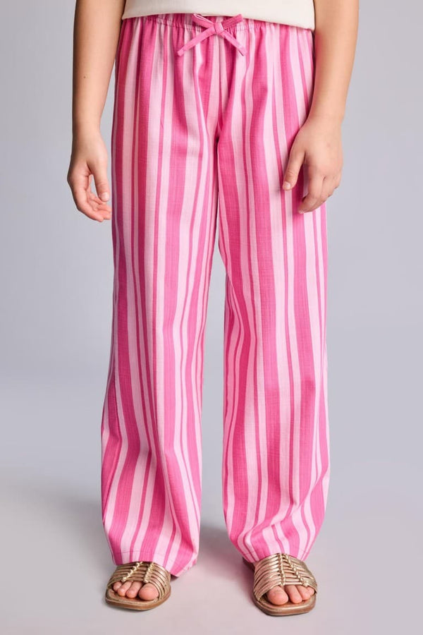 Wide Leg Striped Pants Girl