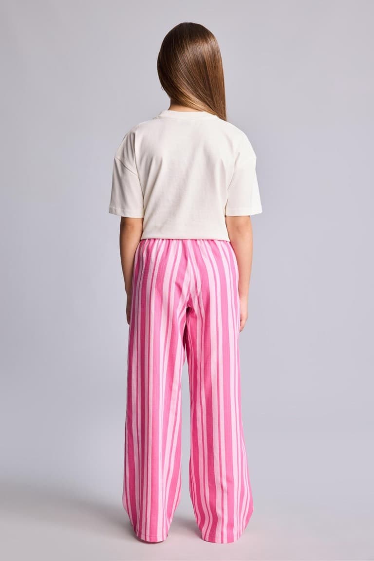 Wide Leg Striped Pants Girl