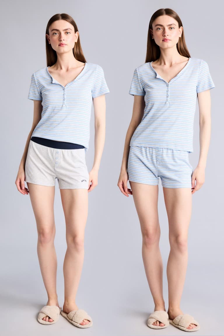 Regular Rib 2 Pieces Shorts Set Main image