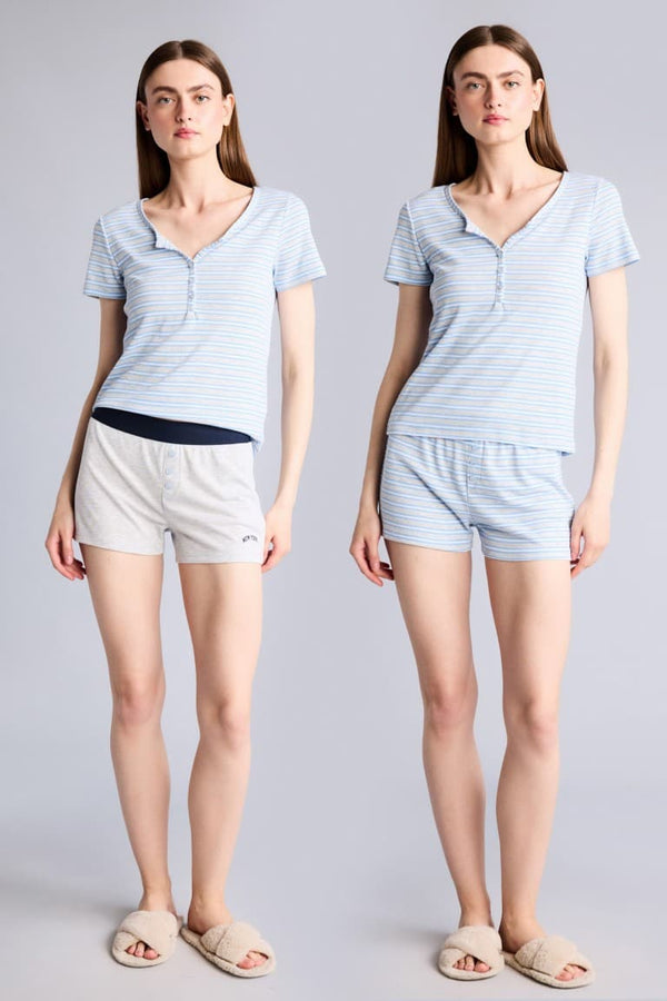Regular Rib 2 Pieces Shorts Set