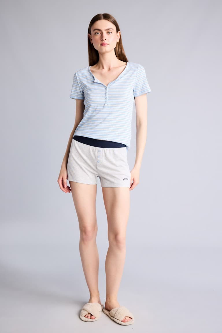 Regular Rib 2 Pieces Shorts Set