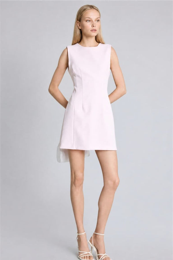 Crew Neck Sleeveless Ecru Wedding Dress