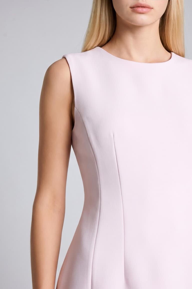 Crew Neck Sleeveless Ecru Wedding Dress