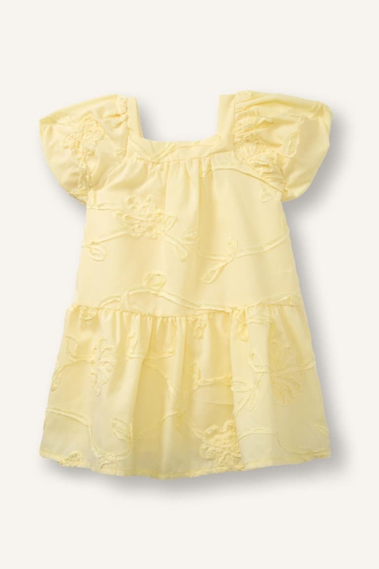 Floral Short Sleeve Lace Dress Baby Girl Secondary image