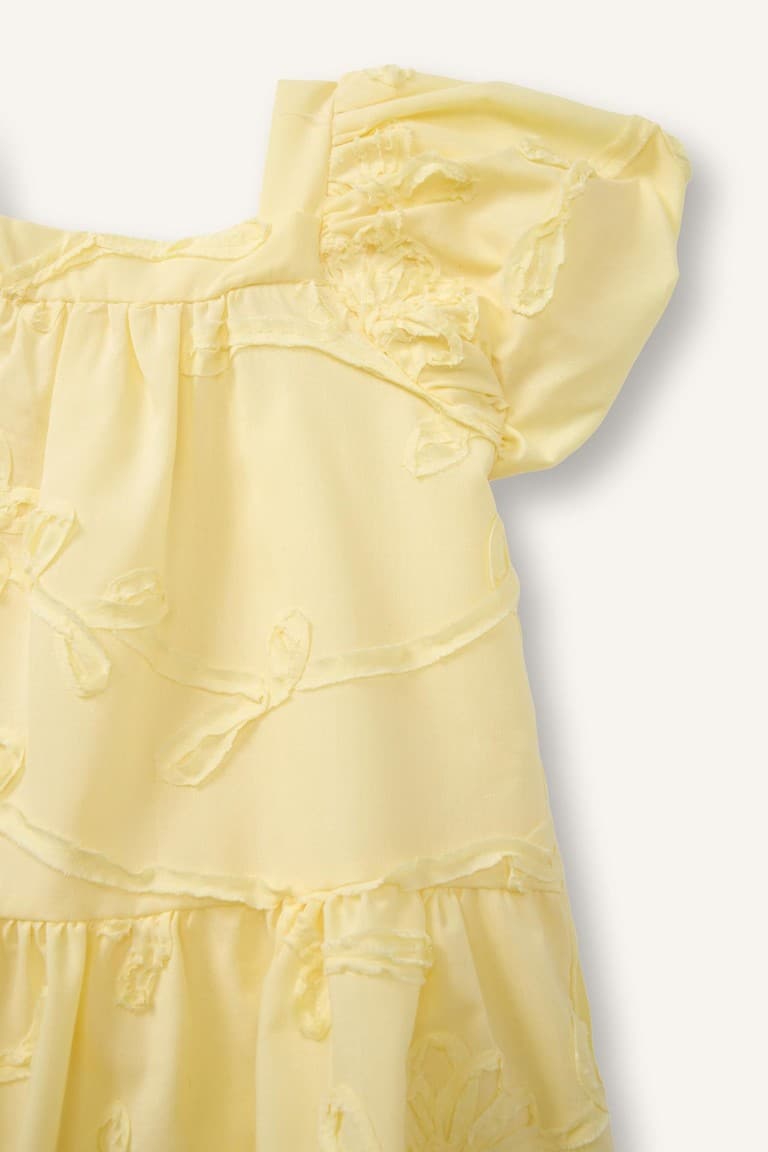 Floral Short Sleeve Lace Dress Baby Girl