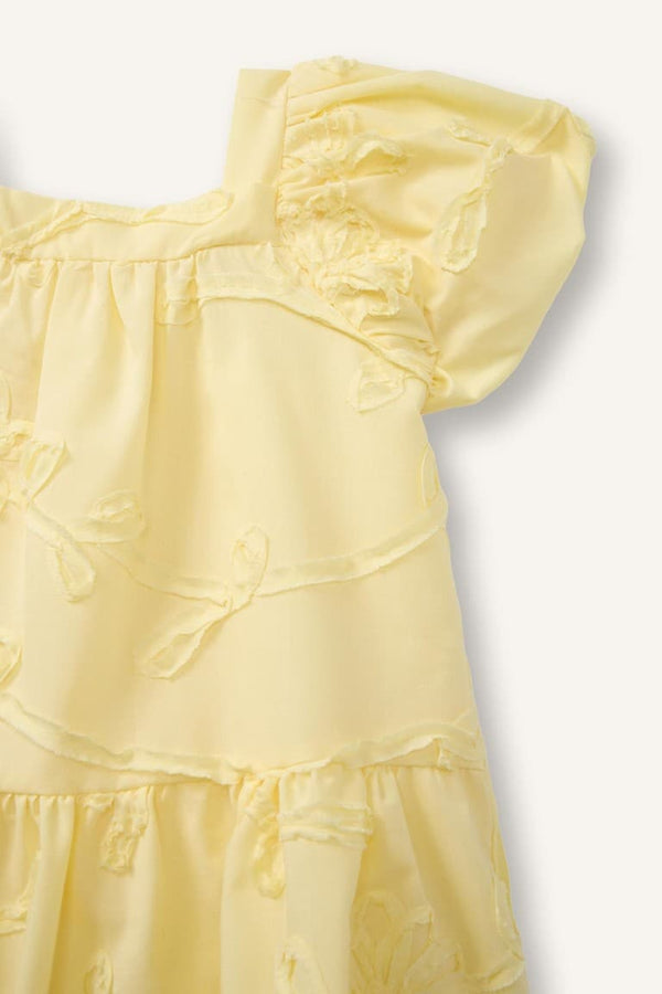 Floral Short Sleeve Lace Dress Baby Girl
