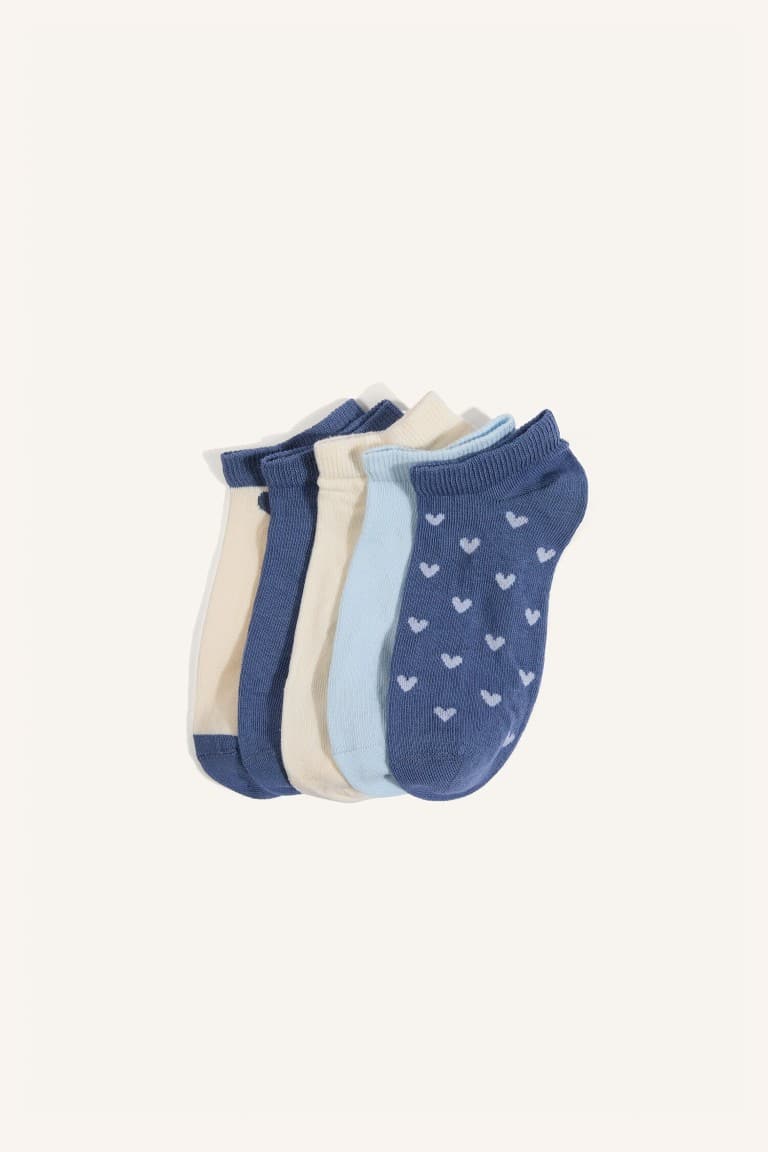 5 Pack Cotton Booties Socks Girl Main image