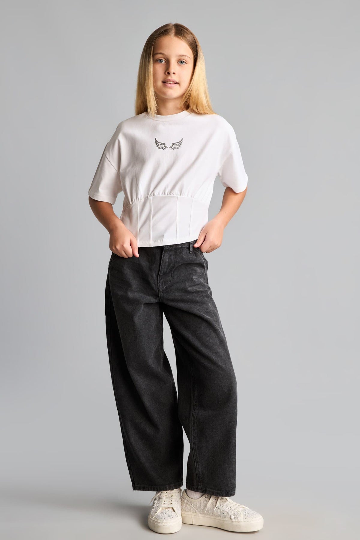 100% Cotton Baggy Fit Jeans Girls Main image