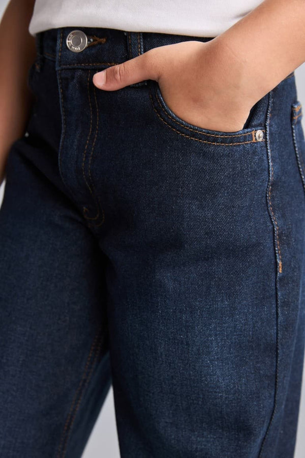 100% Cotton Shiny Wide Light Blue Jeans For Girls