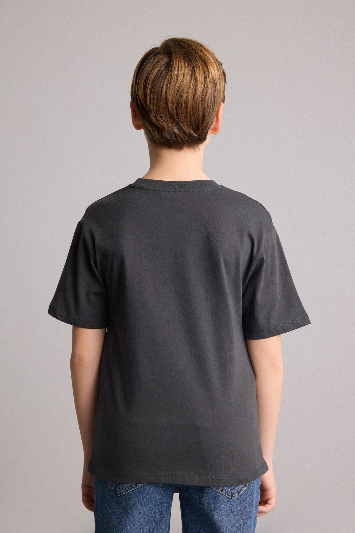 100% Cotton New Regular Crew Neck Printed Short Sleeve T-Shirt Boy