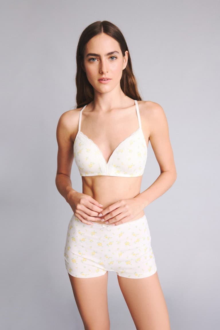 Floral Lace Detailed Combed Boxer Secondary image