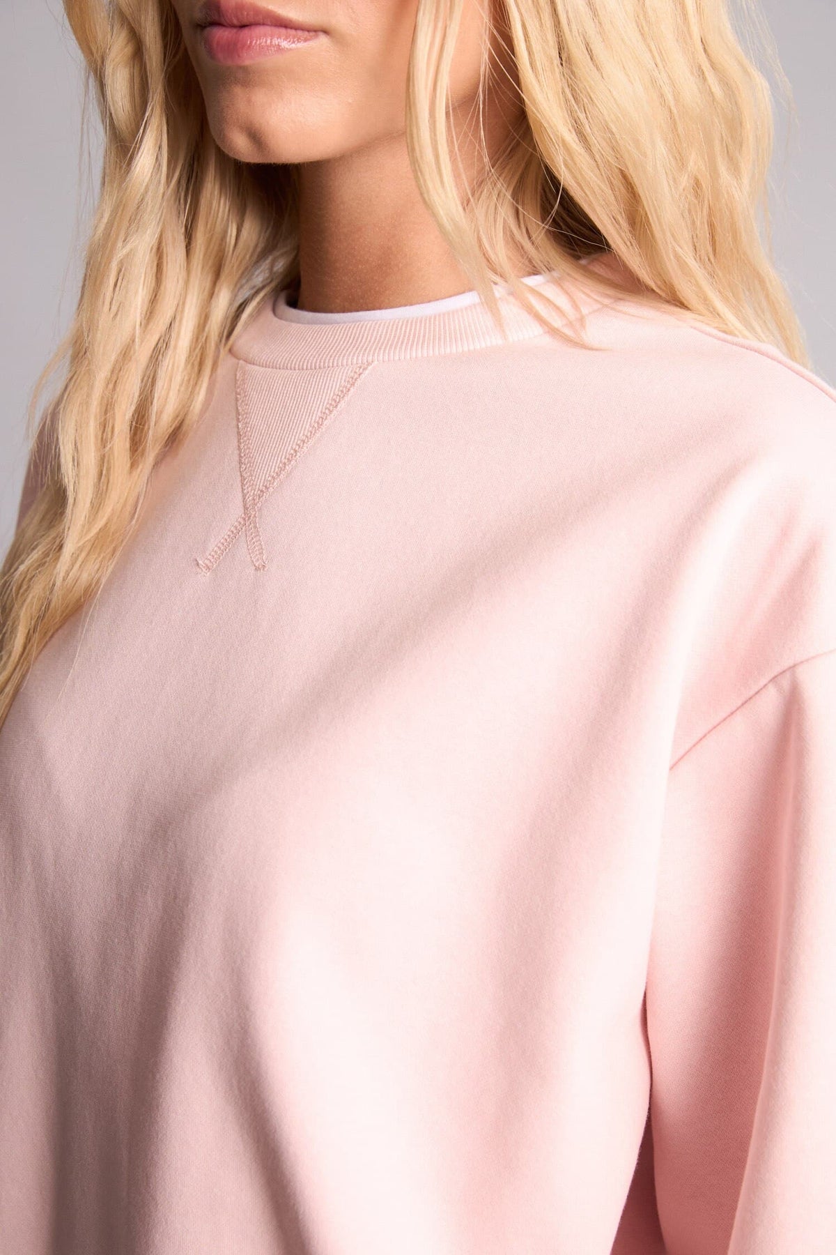 Relax Fit Basic Plain Thick Sweatshirt Fabric Sweatshirt