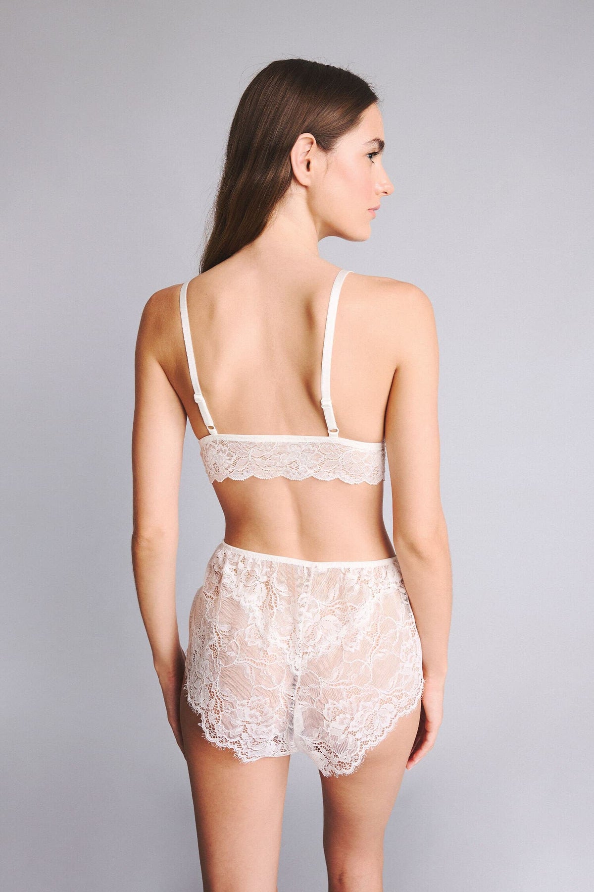 Lace Floral Ecru Panties