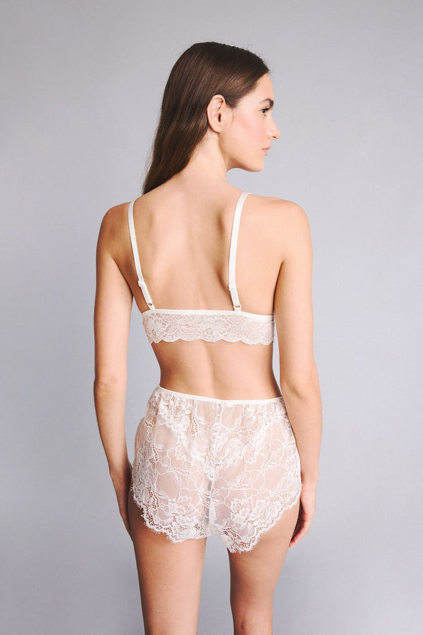 Lace Floral Ecru Panties