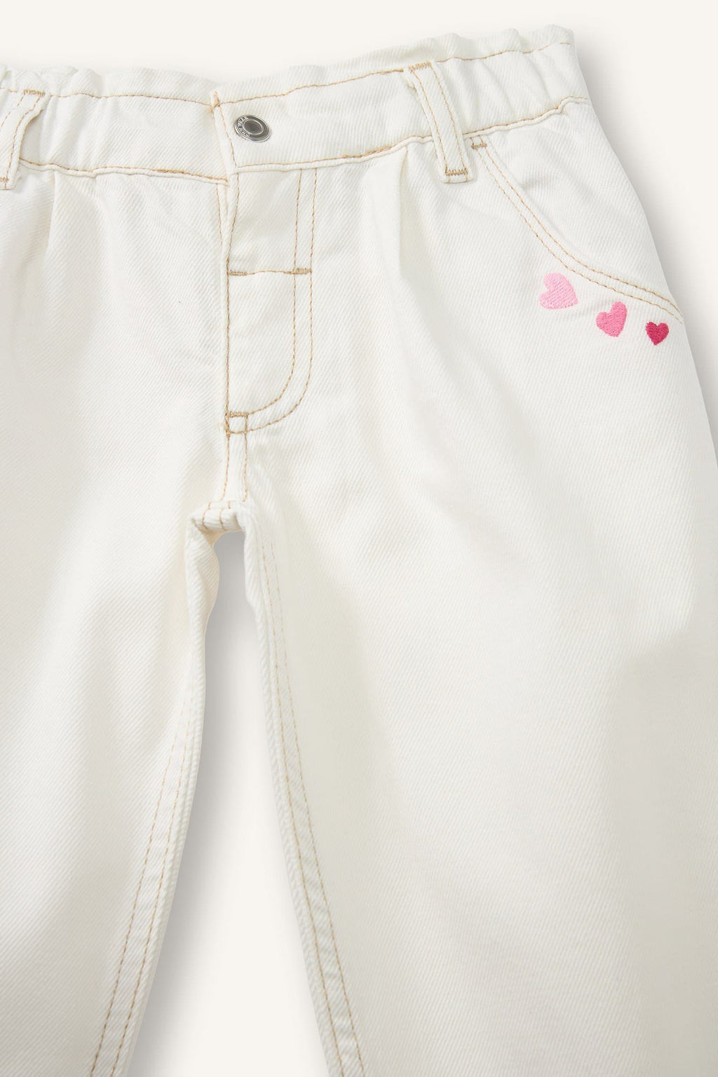 100% Cotton Paperbag Stretchband Leg Cotton Pants Baby Girl