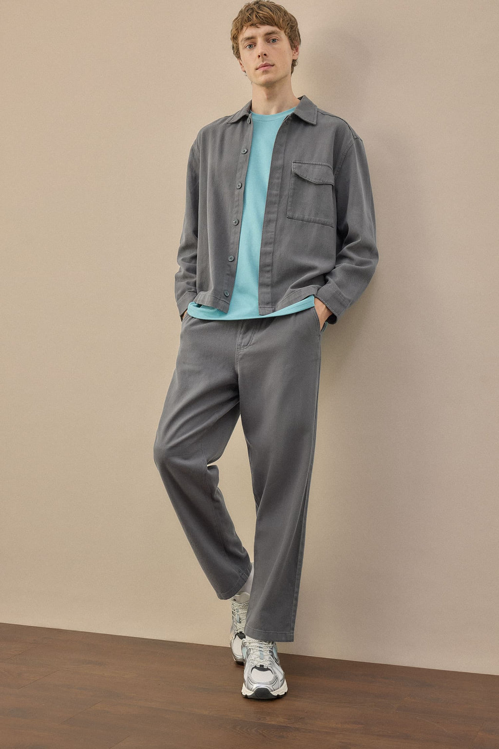 Boxy Fit Shirt Collar Twıll Shirt Jacket