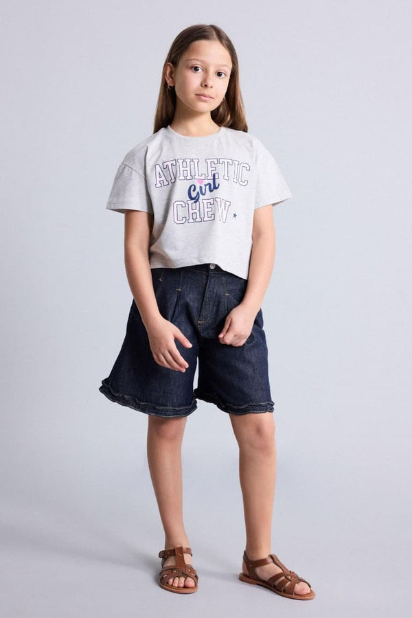 Wide Leg Jean Shorts Girls