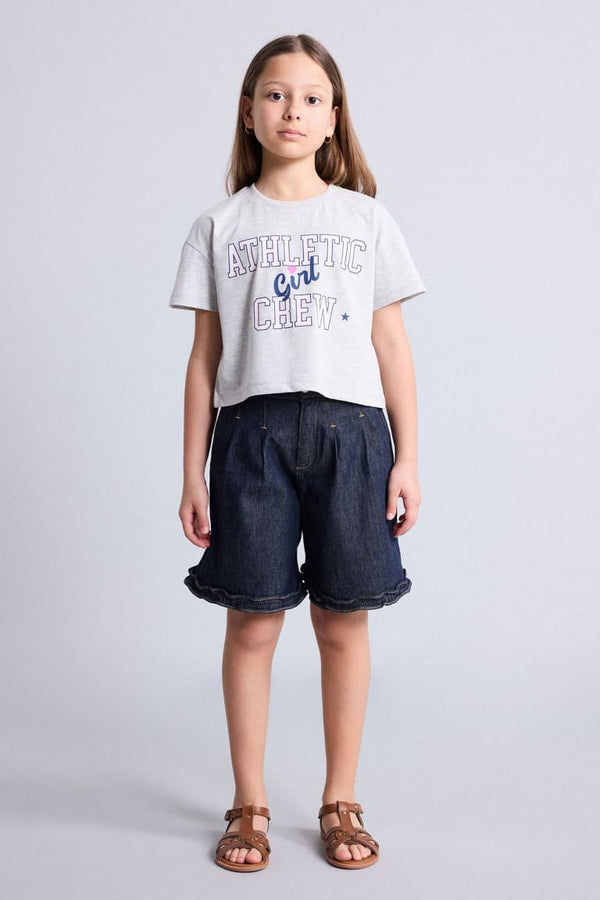 Wide Leg Jean Shorts Girls