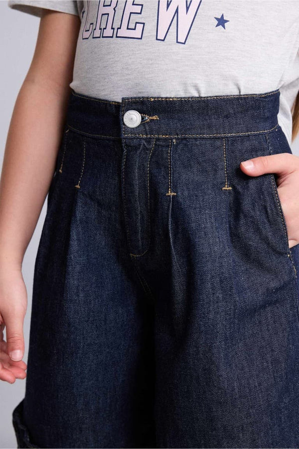 Wide Leg Jean Shorts Girls