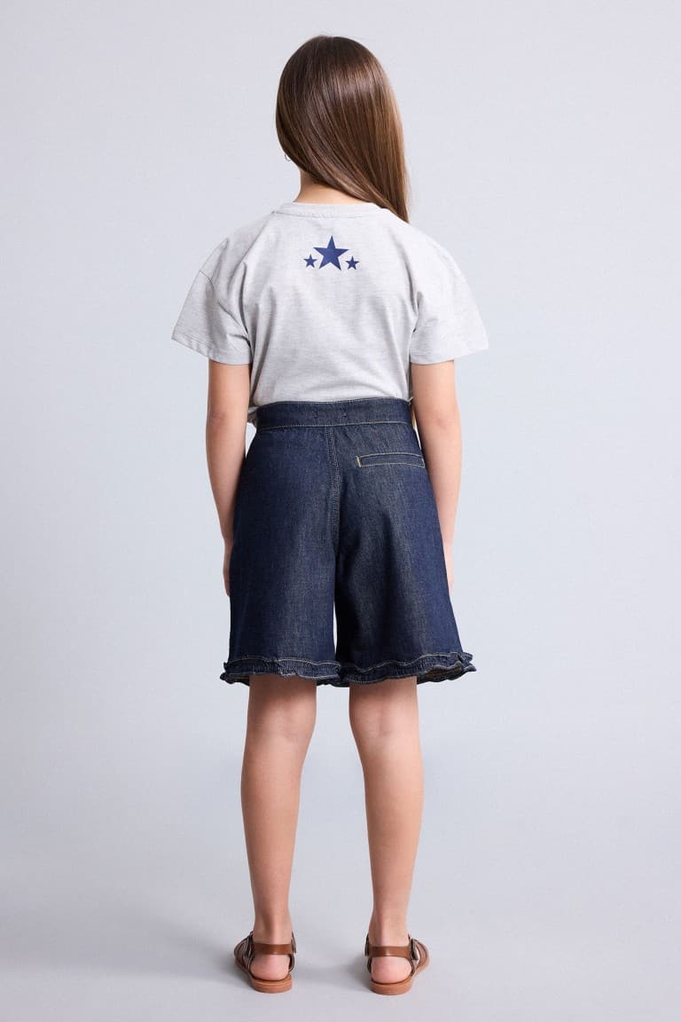 Wide Leg Jean Shorts Girls