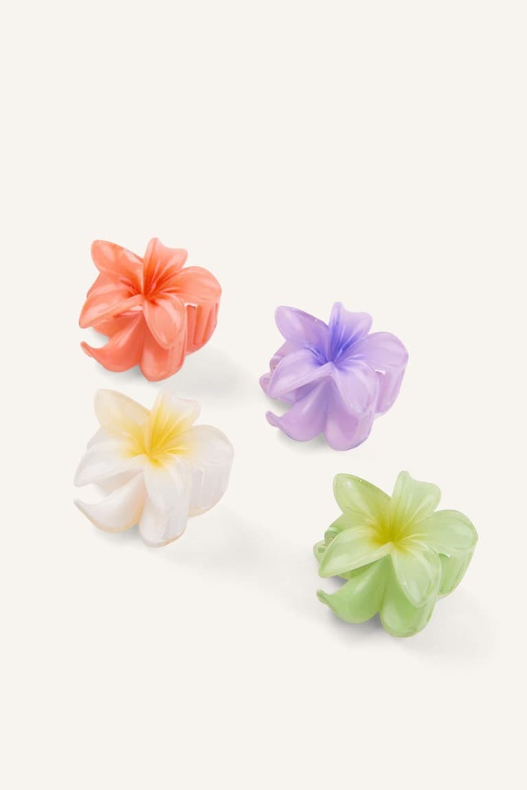 Women Floral 4-Piece Hair Clip