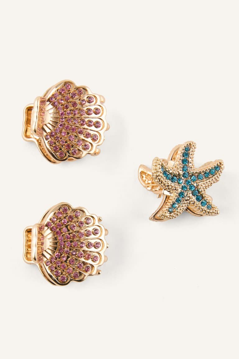 Women Marine Themed 3-Piece Hair Clip Main image