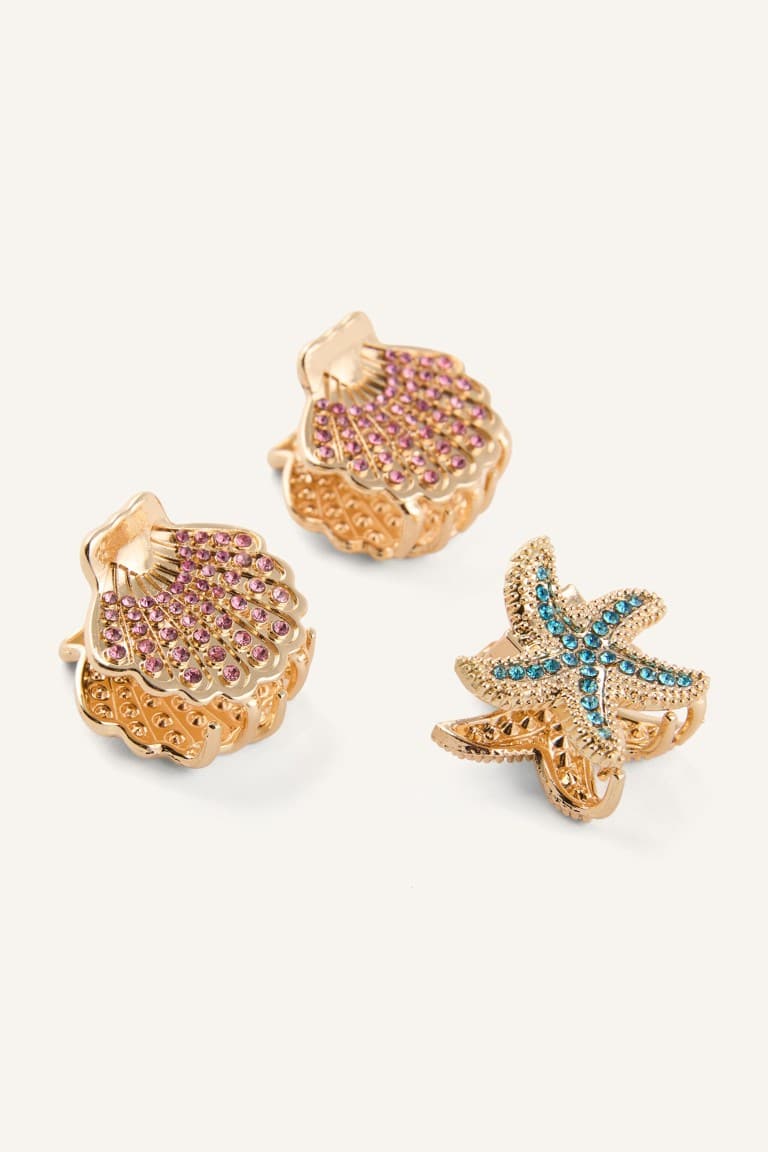 Women Marine Themed 3-Piece Hair Clip Secondary image