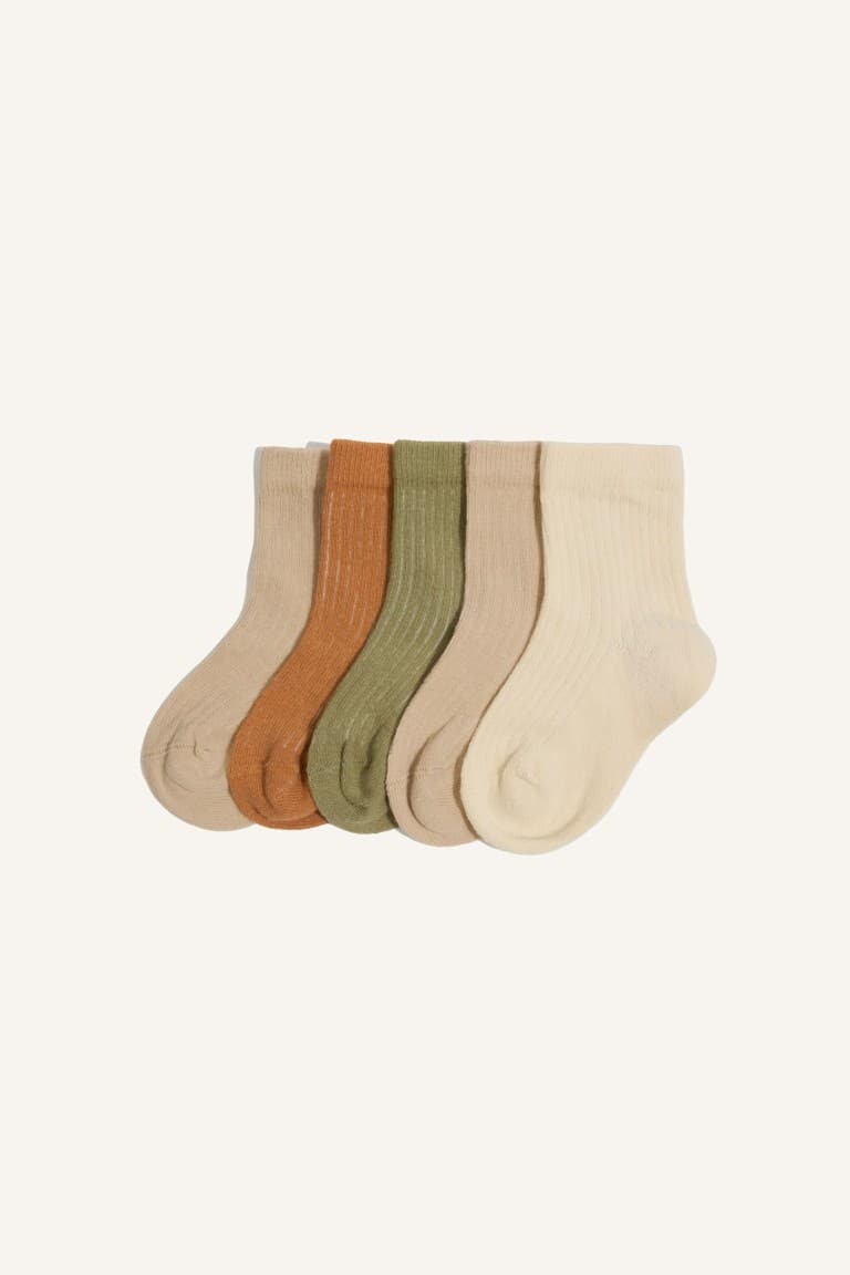 Non-Slip Sole 5-Pack Cotton Booties Socks Baby Boy Main image