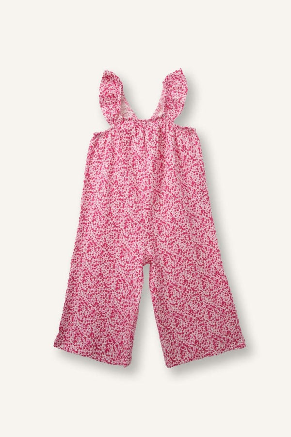 100% Cotton Floral Crinkled Textured Jumpsuit Baby Girl