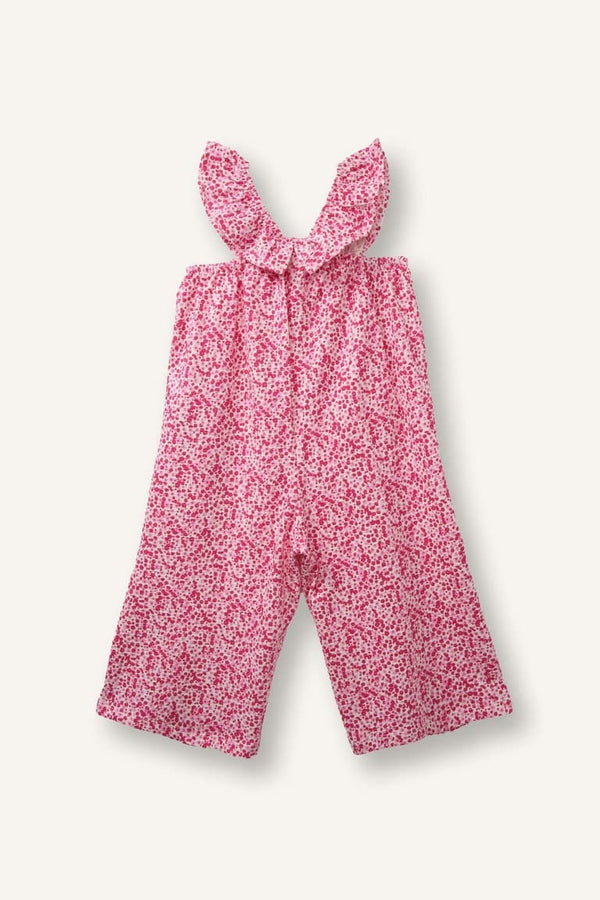 100% Cotton Floral Crinkled Textured Jumpsuit Baby Girl