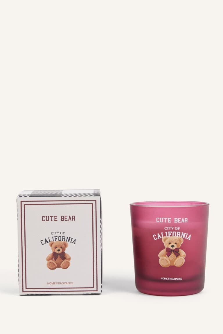 Teddy Bear Blue Decorative Candle