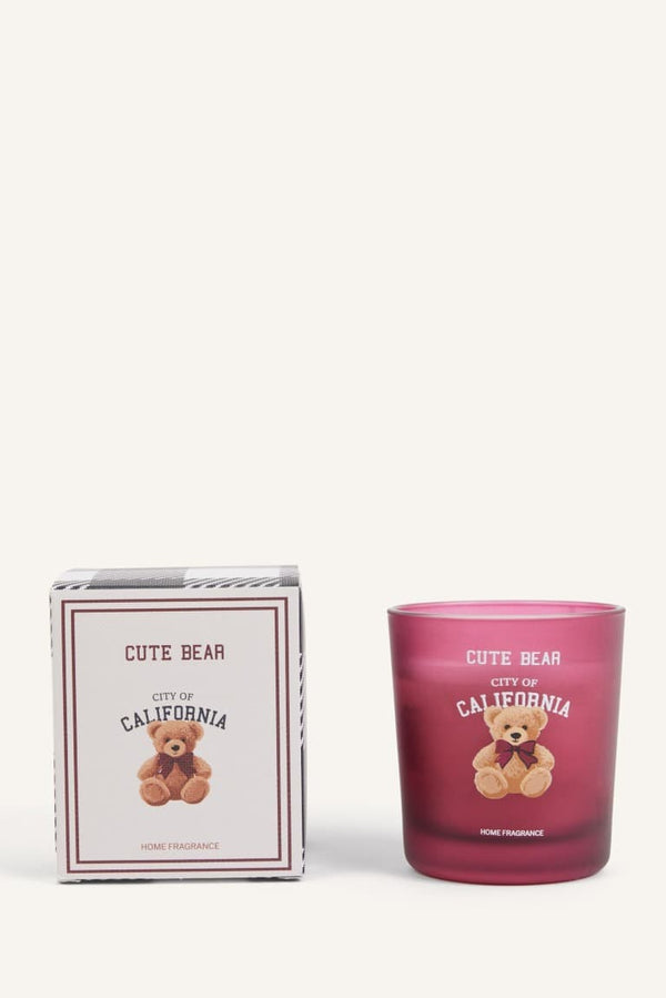 Teddy Bear Blue Decorative Candle