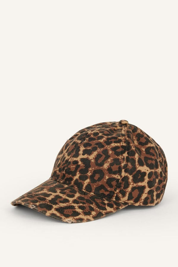 Women Leopard Print Cotton Cap Brown Hat