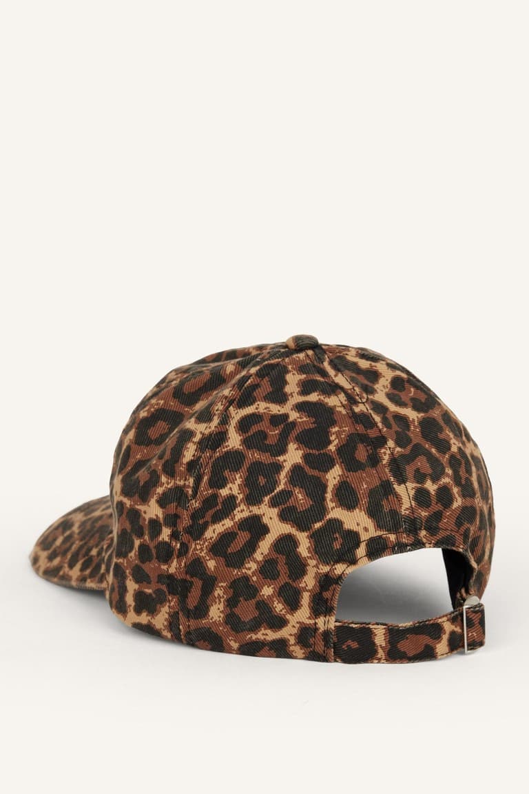 Women Leopard Print Cotton Cap Brown Hat