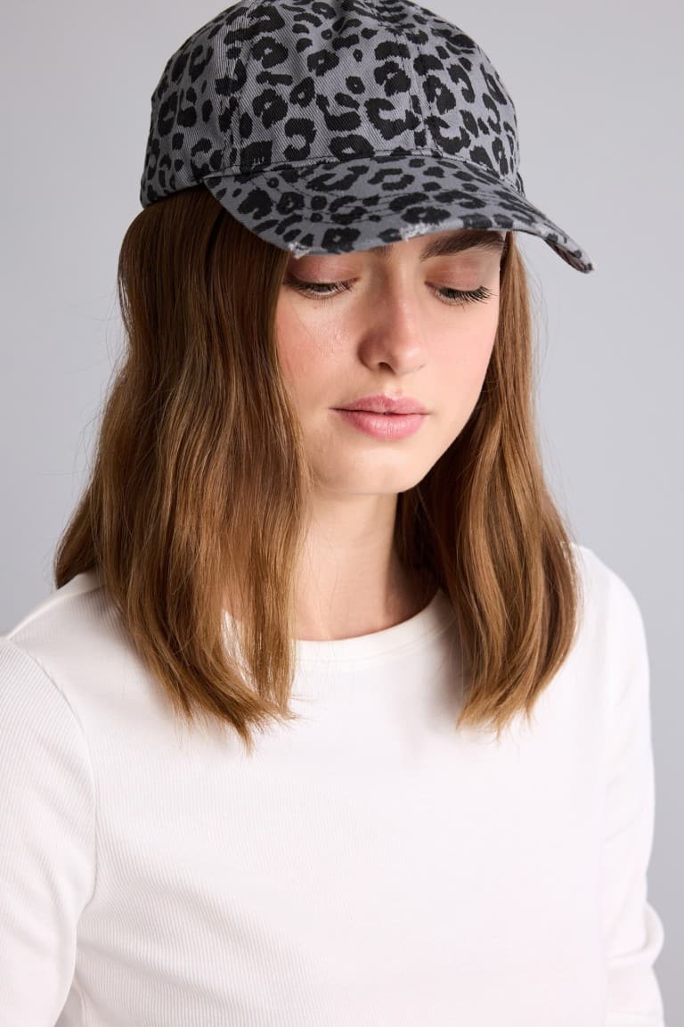 Women Leopard Print Cotton Cap Brown Hat