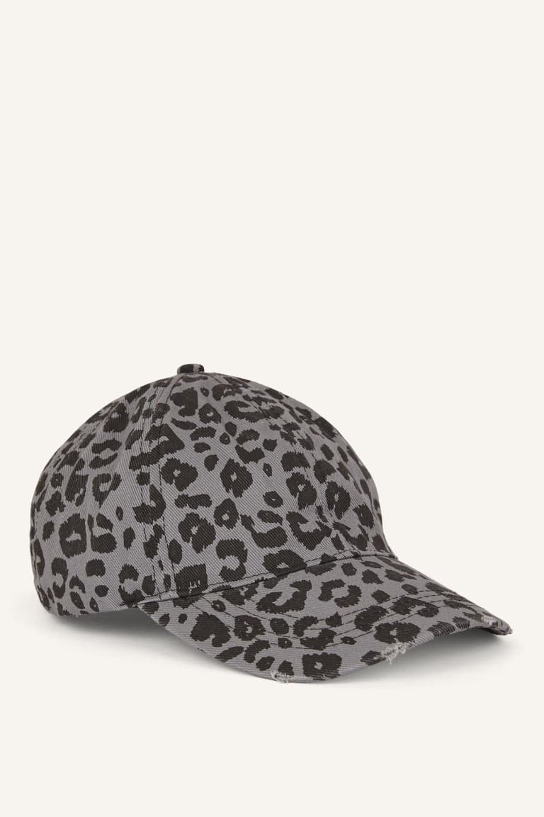 Women Leopard Print Cotton Cap Brown Hat