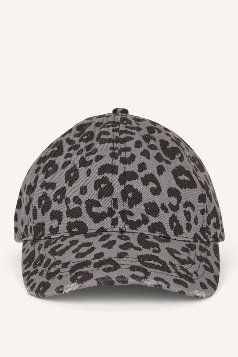 Women Leopard Print Cotton Cap Brown Hat