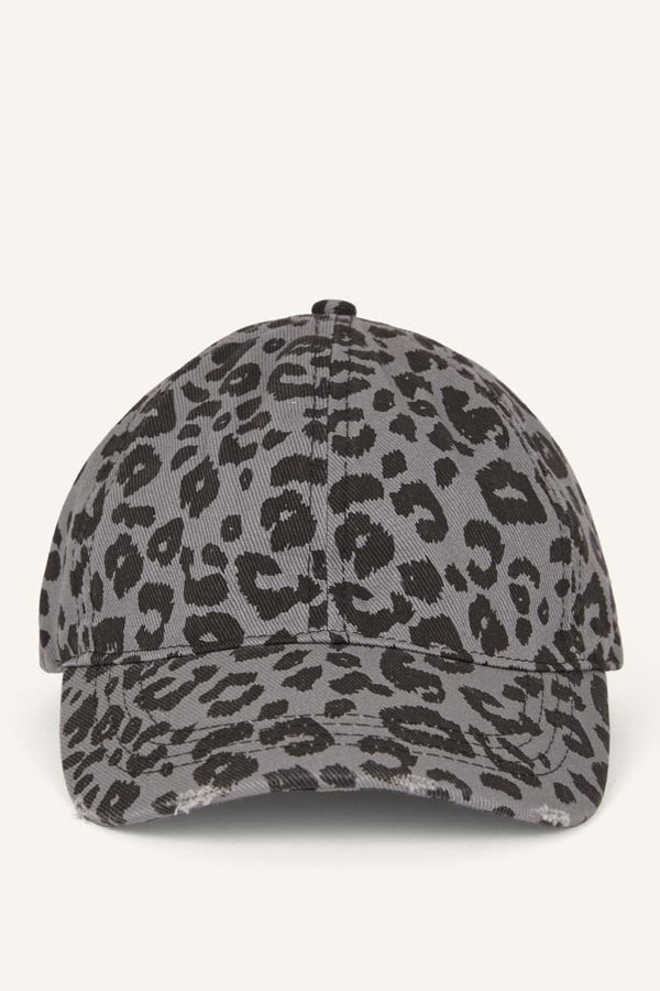 Women Leopard Print Cotton Cap Brown Hat