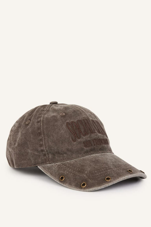 Women Wash Jean Cap Brown Hat