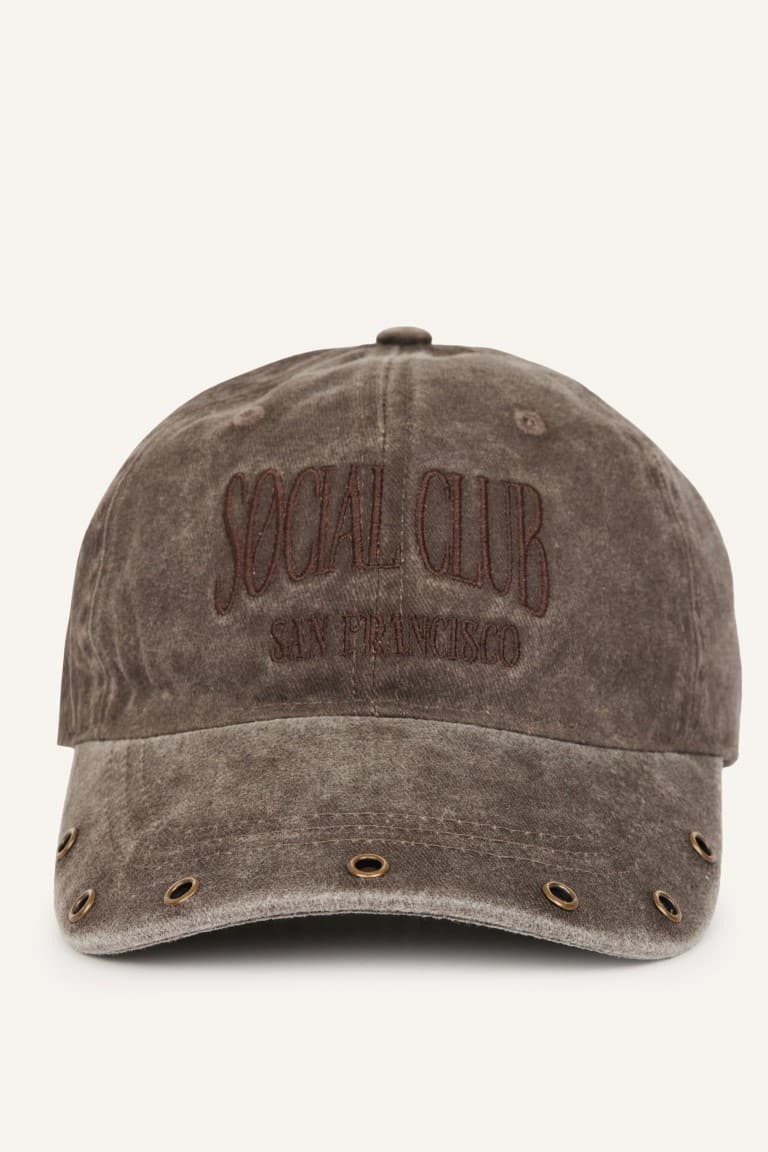 Women Wash Jean Cap Brown Hat