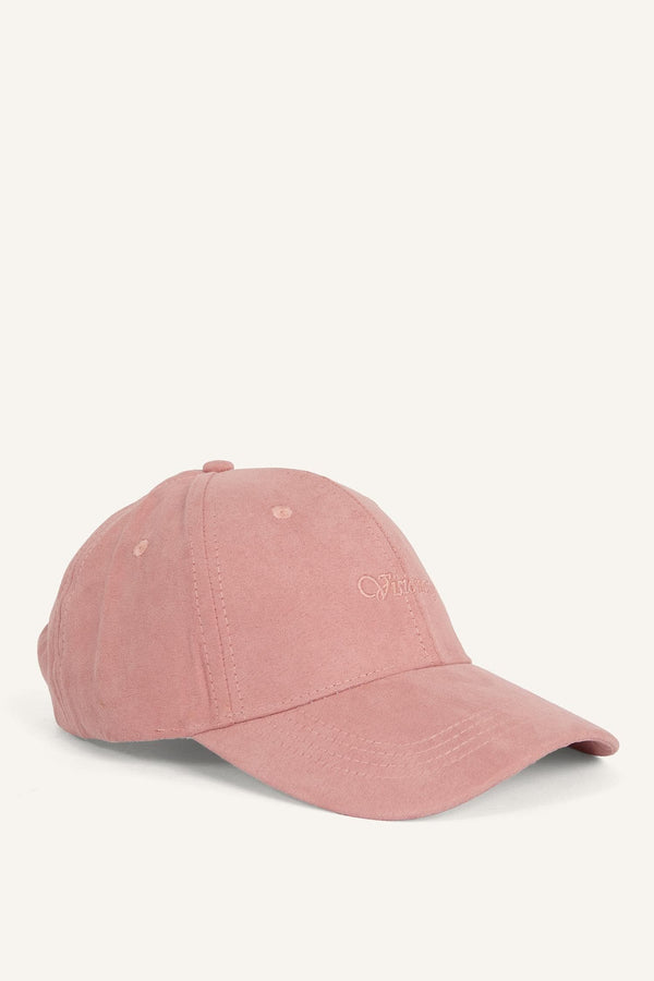 Women Lettering Embroidered Suede Cap Hat