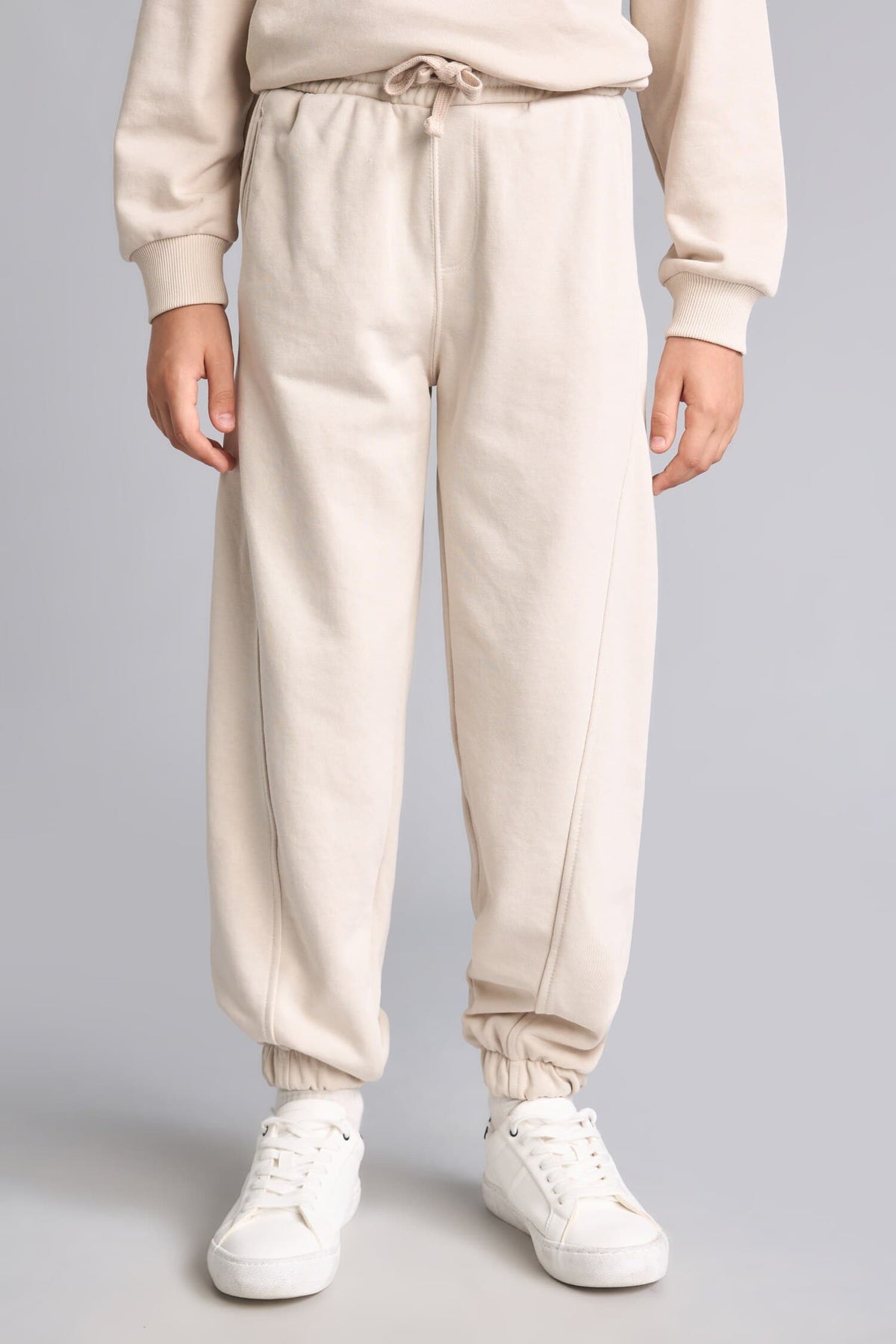 Regular Jogger Fit Beige Sweatpants Boy