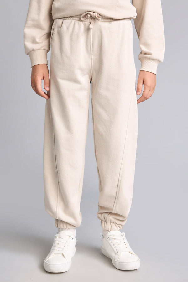 Regular Jogger Fit Beige Sweatpants Boy