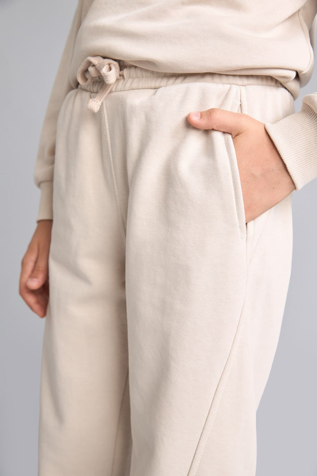 Regular Jogger Fit Beige Sweatpants Boy
