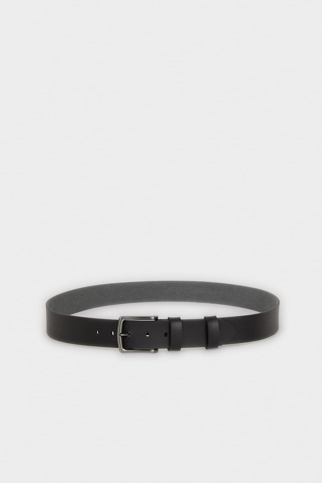 Mens Rectangle Buckle Faux Leather Jean Belt